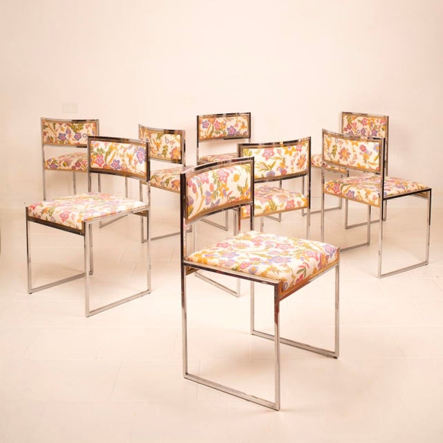 SQ-AL Chairs in Brass and Steel, 1970s, Set of 8 For Sale - Image 11 of 18