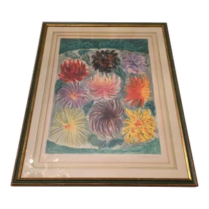 Mid Century Modern Color Lithograph Limited Numbered