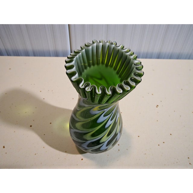 Vintage Murano glass Phoenician vase from the 1950s, rare and striking. Handcrafted by Murano masters, this large vase...