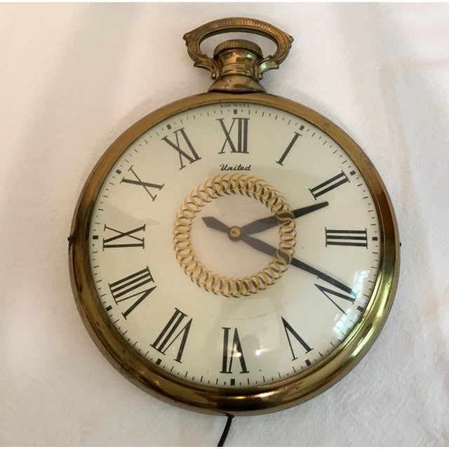 MidCentury United Pocket Watch Wall Clock Chairish