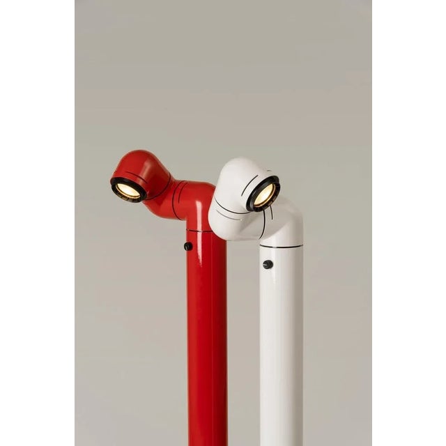 Metal White Tatu Floor Lamp by André Ricard For Sale - Image 7 of 8