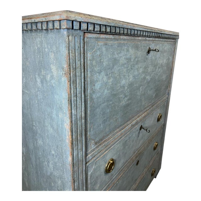 Mid 19th Century Gustavian Style Fall Front Desk or Bureau For Sale - Image 6 of 9