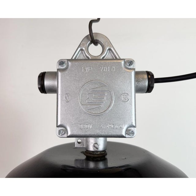 1960s Large Industrial Black Factory Pendant Lamp from Elektrosvit, 1960s For Sale - Image 5 of 18