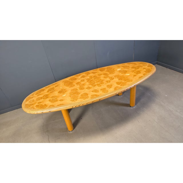 Dining Table in Burl and Elm Wood, 1980s For Sale - Image 17 of 18