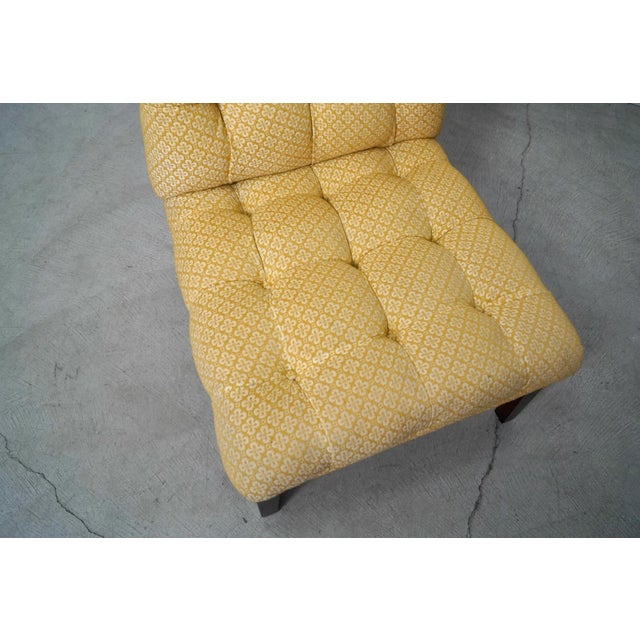 1960’s Hollywood Regency Tufted Scoop Slipper Chair For Sale - Image 9 of 12