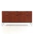 Knoll Style Mid Century Walnut and Marble Top File Credenza This credenza measures: 55 wide x 22.75 deep x 28 inches high...