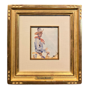 Edward Borein "Western Cowboy on Horse"Original Rare 1924 Monotype