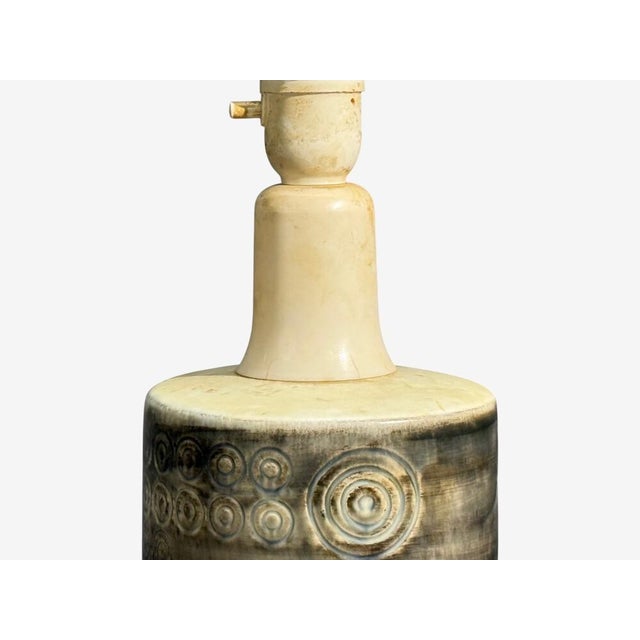 Ceramic Olle Alberius, Table Lamp, Grey Stoneware, Sweden, 1970s For Sale - Image 7 of 13