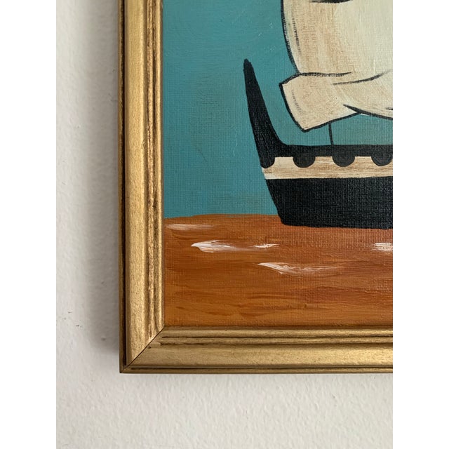 Traditional Contemporary Impressionist Style Seascape Painting on Canvas, Framed For Sale - Image 3 of 4