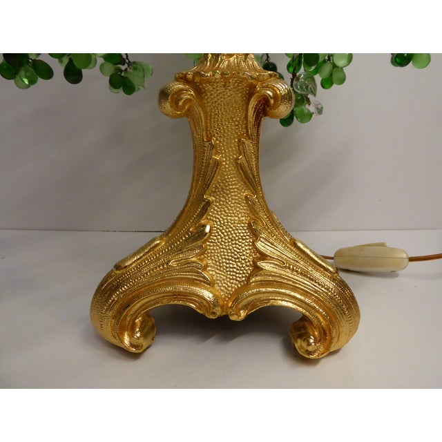 Hollywood Regency Waterfall Murano Table Lamp in Glass and Bronze, 1970s For Sale - Image 3 of 14