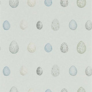 Sanderson Nest Egg Wallpaper in Marine Aqua For Sale
