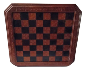Handcrafted Leather Chessboard, Set of 33