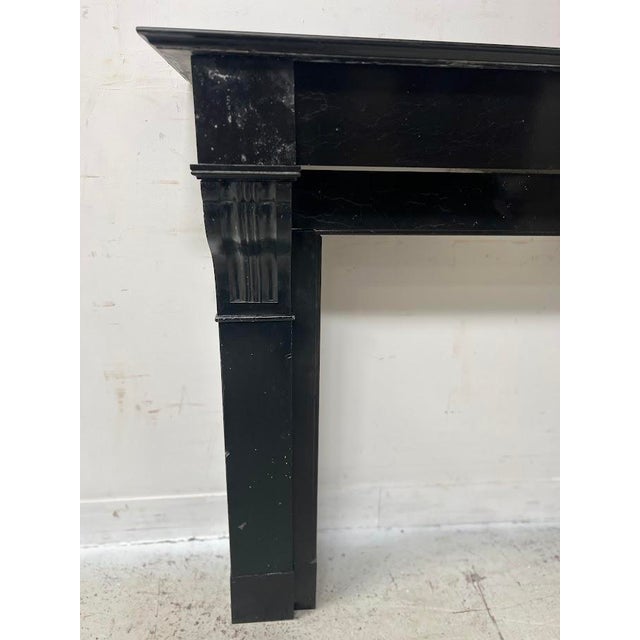Black Napoleon III Fireplace with Black Marble Corbel, 1800s For Sale - Image 8 of 15