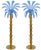 Murano Glass and Brass Palm Tree Floor Lamps from Maestri Muranesi, 1970s, Set of 2 For Sale
