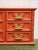 Mid 20th Century Hollywood Regency Spanish Revival Mid-Century Dresser and Poppy Orange Red For Sale - Image 9 of 12