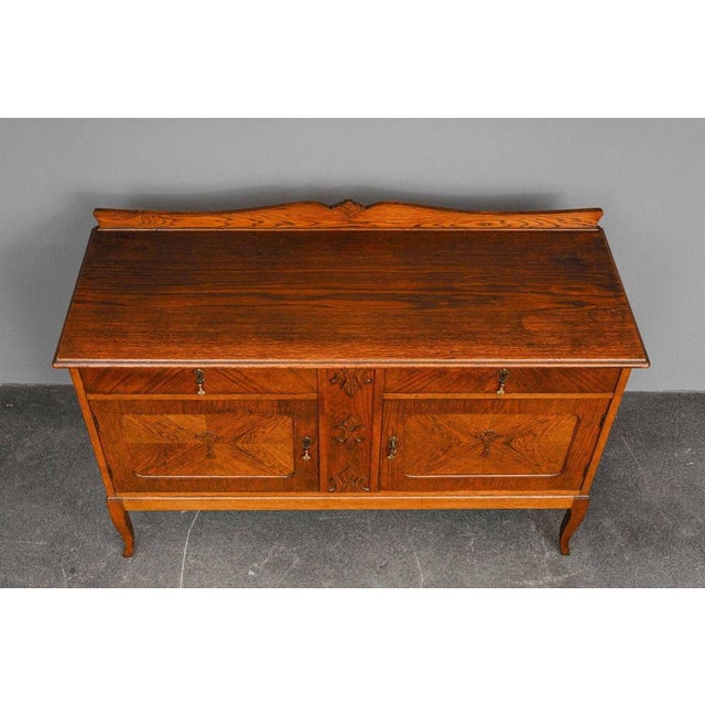 Art Nouveau Sideboard in Oak, 1900s For Sale - Image 9 of 18