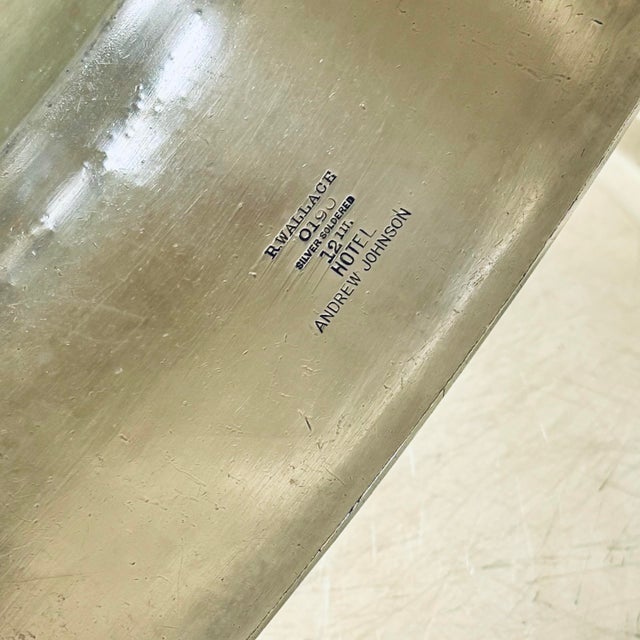 Authentic 1940s silver soldered platter cover made by R. Wallace & Sons for the historic Hotel Andrew Johnson in...