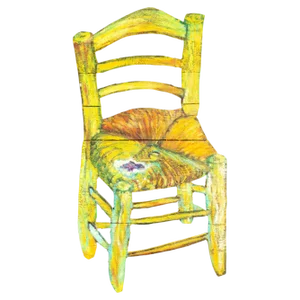 Csilla Bondor, Van Gogh's Chair, 2020s, Oil on Wood