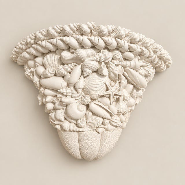 Vintage Coastal Coral and Seashell Wall Bracket Sconce C 1970's For Sale In Naples, FL - Image 6 of 6