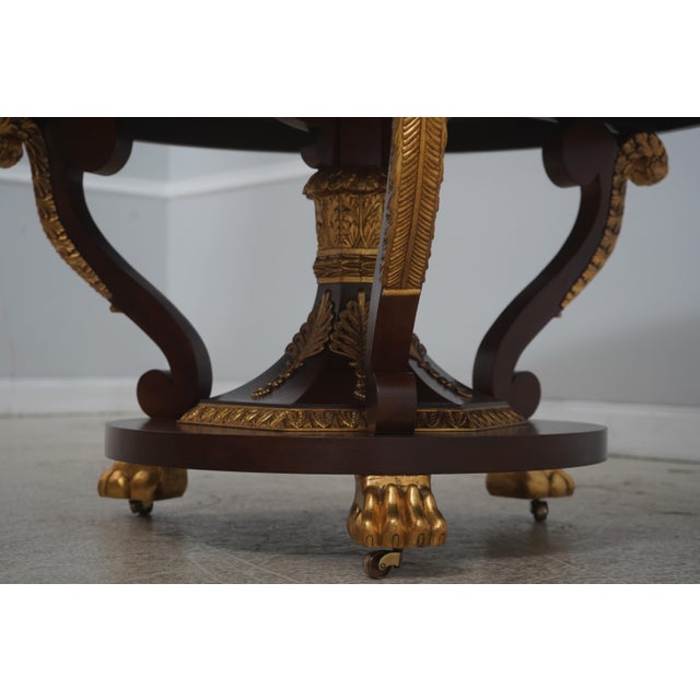 Baker French Empire Round Faux Marble Top Center Table For Sale In Philadelphia - Image 6 of 16