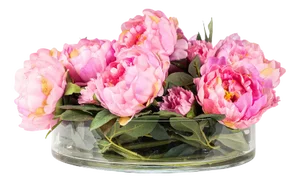 Italian Round Pink Peony Composition from VGnewtrend