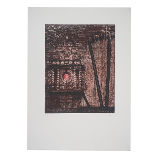 Luth, Antique Facade, Etching For Sale
