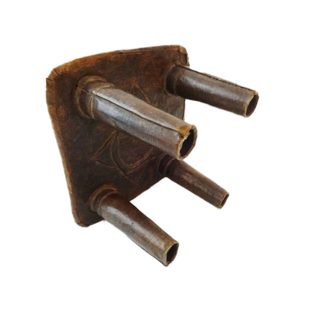 Old Bronze /Brass Ashanti Tribe Stool Ghana For Sale - Image 4 of 6