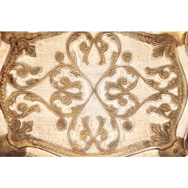 Mid 20th Century Mid Century Italian Florentine Gilded Tray For Sale - Image 5 of 10