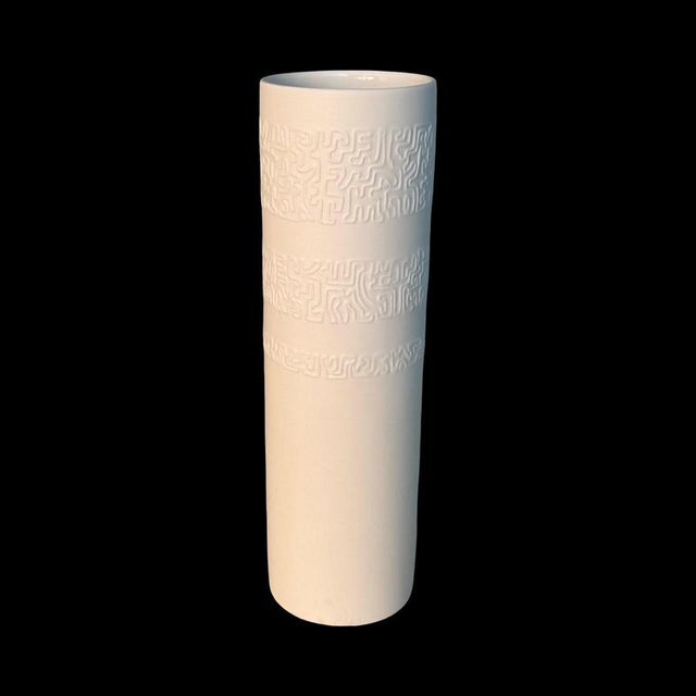 Ceramic Model Labyrinth White Ceramic Vase by Cuno Fischer for Rosenthal Studio-Line For Sale - Image 7 of 7