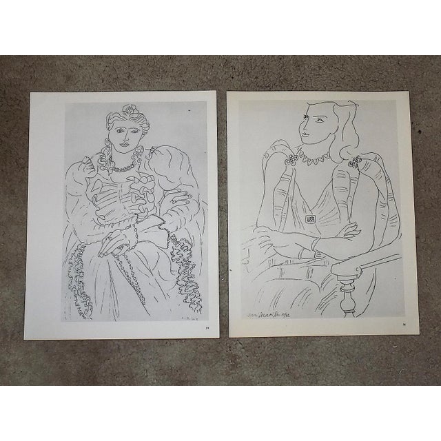 Vintage Henri Matisse Mid 20th Century Female Portrait Lithographs - a Pair For Sale In Cincinnati - Image 6 of 7