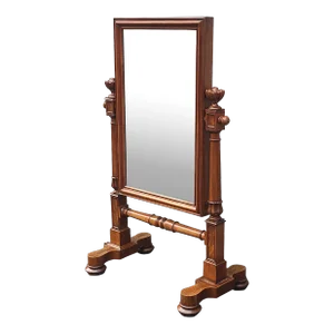 Mid 19th Century American Empire Mahogany Cheval Mirror, Circa 1870s