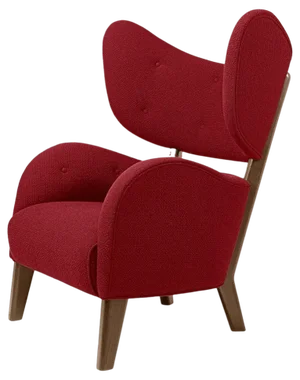 Red Raf Simons Vidar 3 Smoked Oak My Own Chair Lounge Chair by Lassen