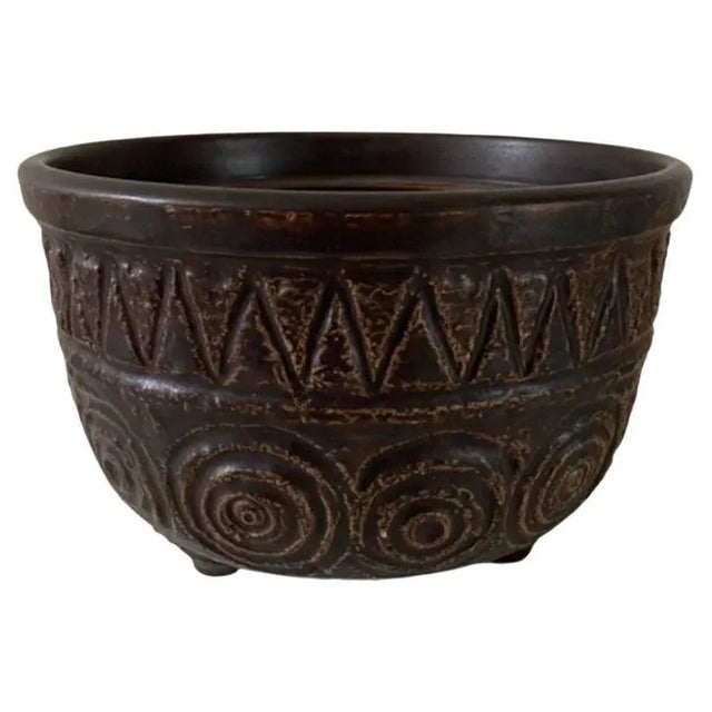 Brown Mid-Century Modern Ceramic Vase or Planter from Jasba, 1970s For Sale - Image 8 of 8
