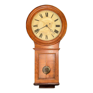Eastman Clock Co Boston, Antique Weight Driven Regulator Wall Clock