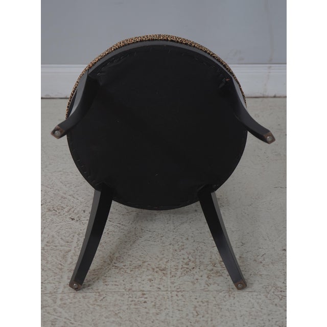 Pair Lyre Back Black Finish Occasional Chairs For Sale - Image 18 of 18
