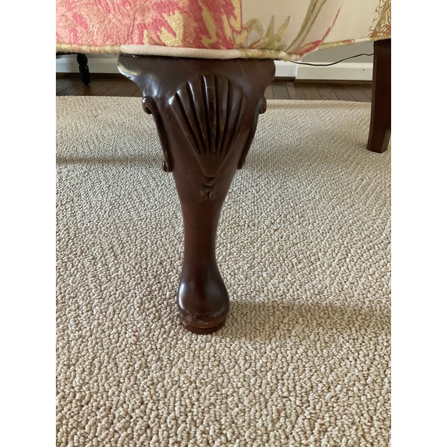 2000 - 2009 Pair of Updated Queen Anne Wingback Chairs For Sale - Image 5 of 7