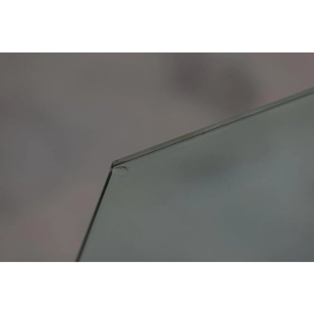 French Hollywood Regency Acrylic Glass, Brass & Glass Dining Table by Pierre Vandel, 1970s For Sale - Image 10 of 11