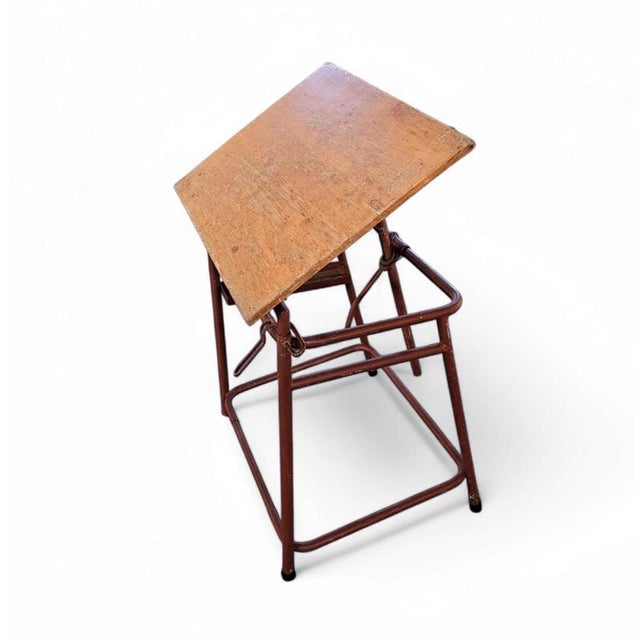 Adjustable Drawing Table, 1950s For Sale - Image 6 of 14