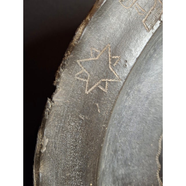 18th Century Continental Pewter Sukkot Sukkah Plate Hebrew Engraved Rare Relief Judaica For Sale - Image 15 of 18