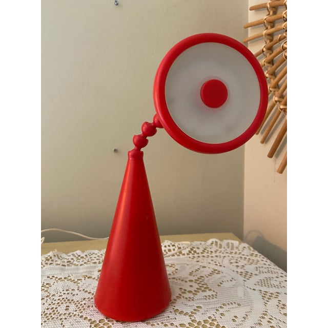 1990s Ikea Postmodern Fryebo Red Flexible Led Table Lamp For Sale - Image 6 of 8