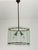 Murano Glass and Brass Pendant Light in the style of Fontana Arte, 1950s For Sale - Image 9 of 9