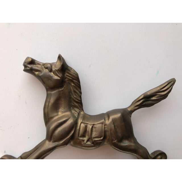 Vintage Brass Rocking Horse For Sale - Image 4 of 8