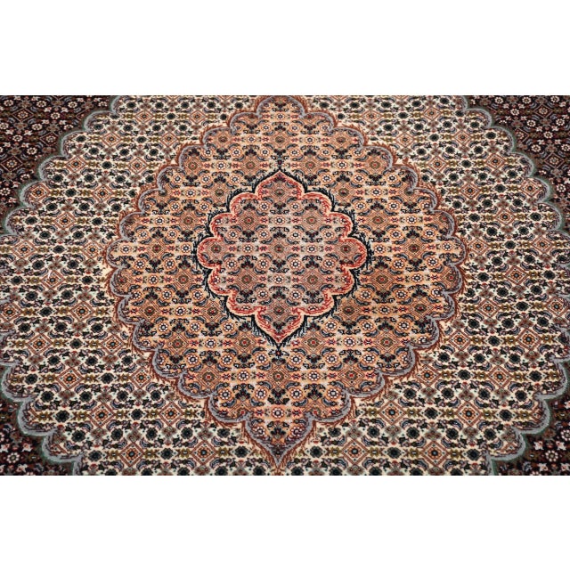Brown Orient Rug in Wool & Cotton For Sale - Image 8 of 14