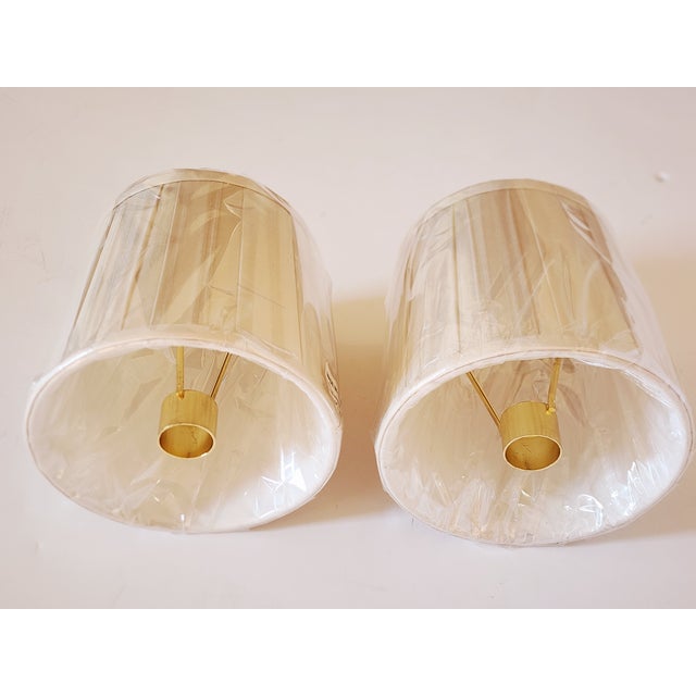 Decorative Crafts Inc. Torchiere Style Brass Wall Sconces-a Pair For Sale - Image 10 of 13