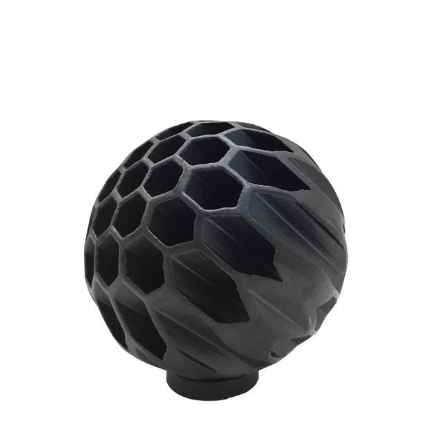 Alessi Anthracite Ceramic Sphere Sculpture by Alessio Tasca, Italy, 1960s For Sale - Image 4 of 10