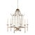 Silver Metal Bamboo Chandelier For Sale