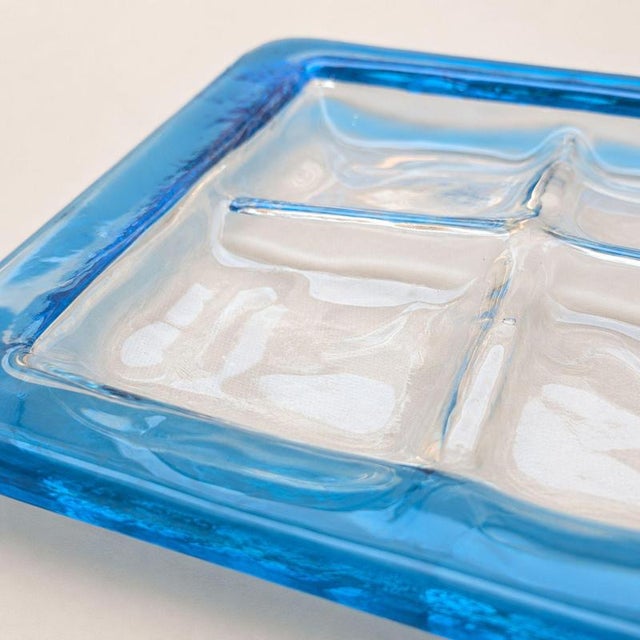 Centerpiece Tray in Blue Murano Glass from Venini, 1970s For Sale - Image 5 of 9