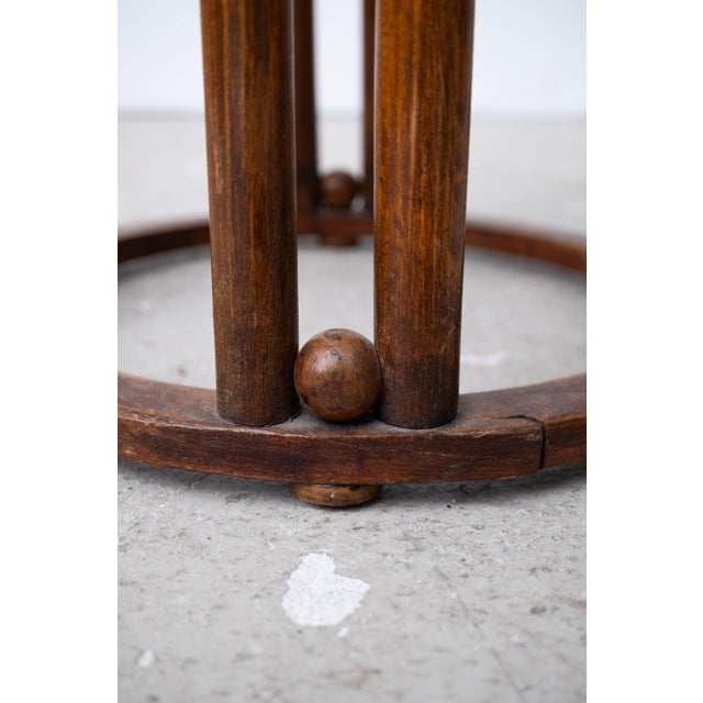 Antique Art Nouveau Stools by Josef Hoffmann for Jacob & Josef Kohn, 1890s, Set of 4 For Sale - Image 11 of 12