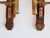 Wood Vintage Spanish Revival Gilded Wrought Iron & Wood Wall Sconces-a Pair For Sale - Image 7 of 12