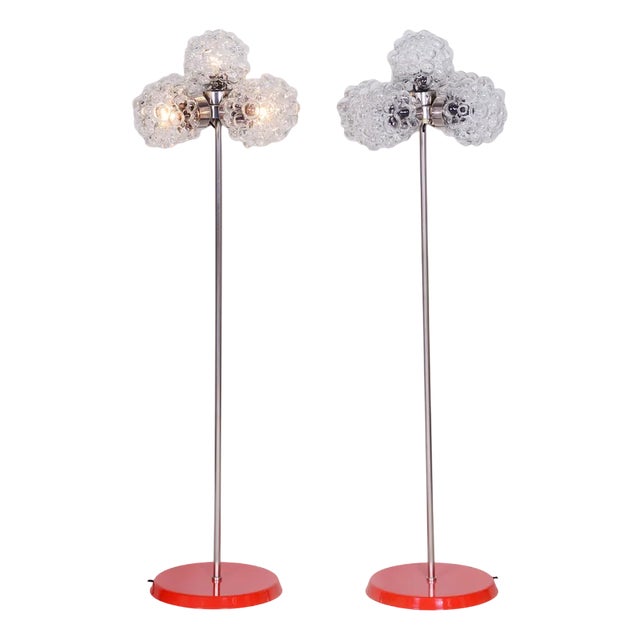 Mid-Century Czech Floor Lamps by Kamenický Šenov, 1960s, Set of 2 For Sale